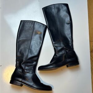 Corso Como Black Knee-High Leather riding Boots sz 8
